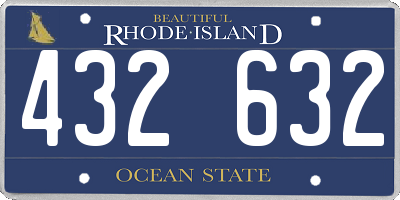 RI license plate 432632