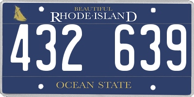RI license plate 432639