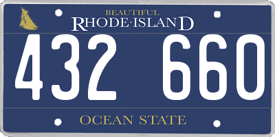 RI license plate 432660