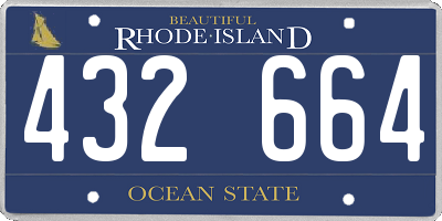 RI license plate 432664