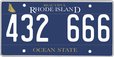RI license plate 432666