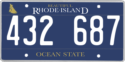 RI license plate 432687