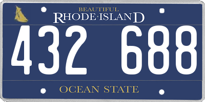 RI license plate 432688