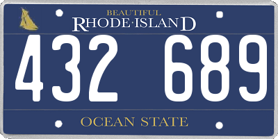 RI license plate 432689