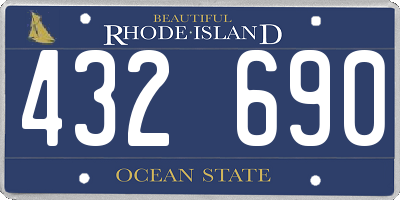 RI license plate 432690