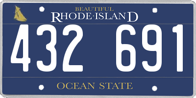 RI license plate 432691