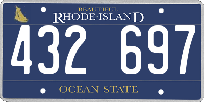 RI license plate 432697