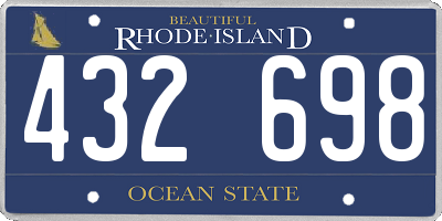 RI license plate 432698