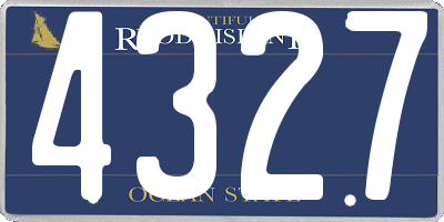 RI license plate 4327