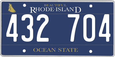 RI license plate 432704