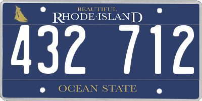 RI license plate 432712