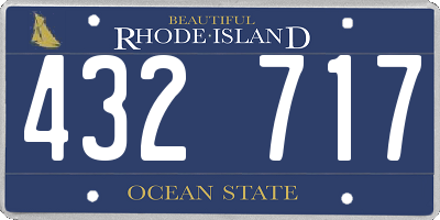 RI license plate 432717