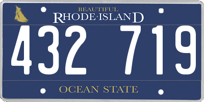 RI license plate 432719