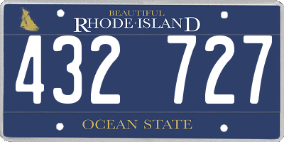 RI license plate 432727
