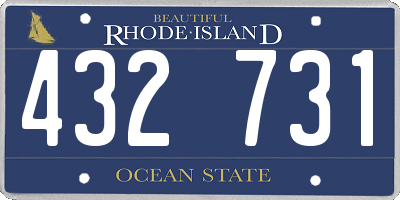 RI license plate 432731