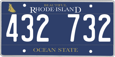 RI license plate 432732