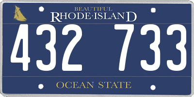 RI license plate 432733