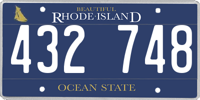 RI license plate 432748