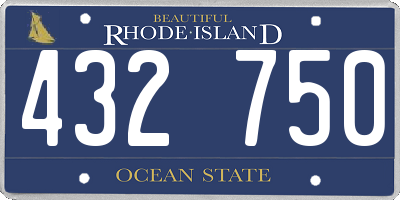 RI license plate 432750