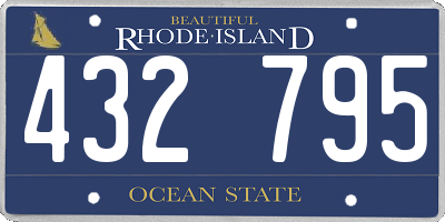 RI license plate 432795