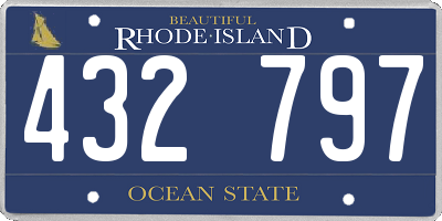 RI license plate 432797