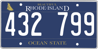 RI license plate 432799