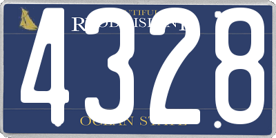 RI license plate 4328