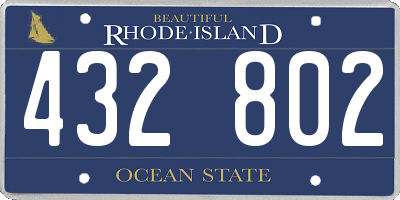 RI license plate 432802