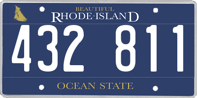 RI license plate 432811