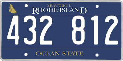 RI license plate 432812