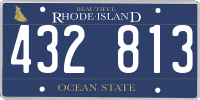 RI license plate 432813