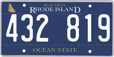 RI license plate 432819