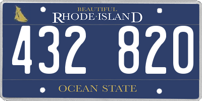 RI license plate 432820
