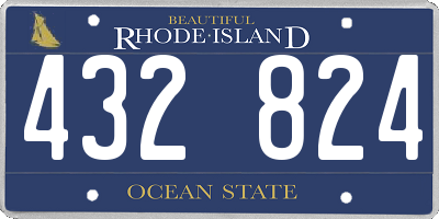 RI license plate 432824