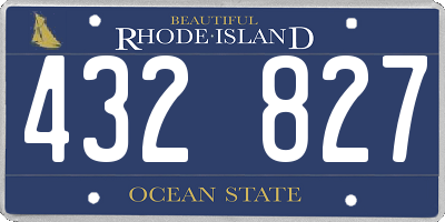RI license plate 432827