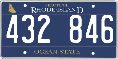 RI license plate 432846