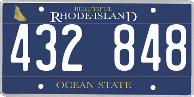 RI license plate 432848