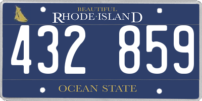 RI license plate 432859