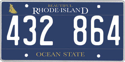 RI license plate 432864