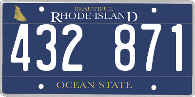 RI license plate 432871
