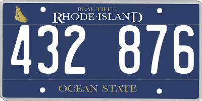 RI license plate 432876