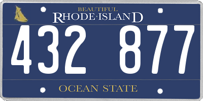 RI license plate 432877