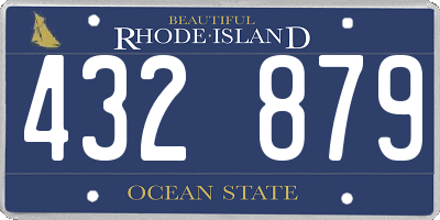 RI license plate 432879