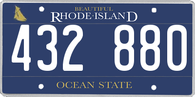 RI license plate 432880