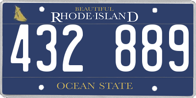RI license plate 432889