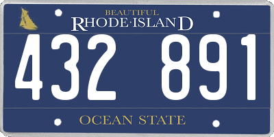 RI license plate 432891