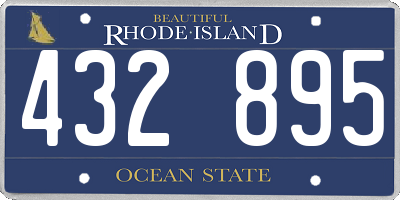 RI license plate 432895