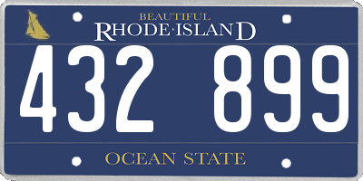 RI license plate 432899