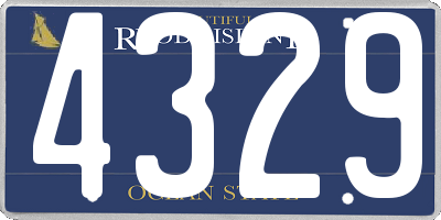 RI license plate 4329