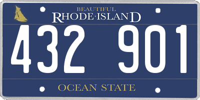 RI license plate 432901
